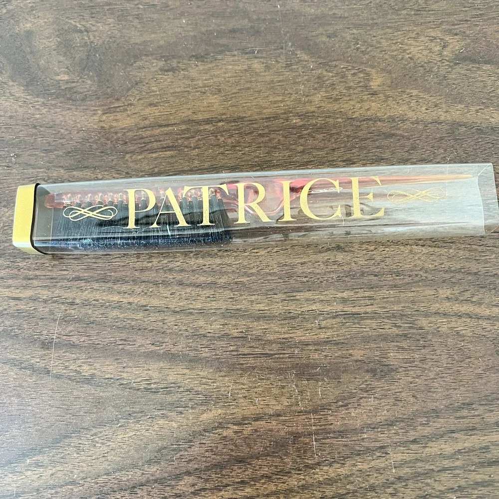 Patrice Teasing Brush Red Tortoise Handle Vintage in Original Case Boar Bristles